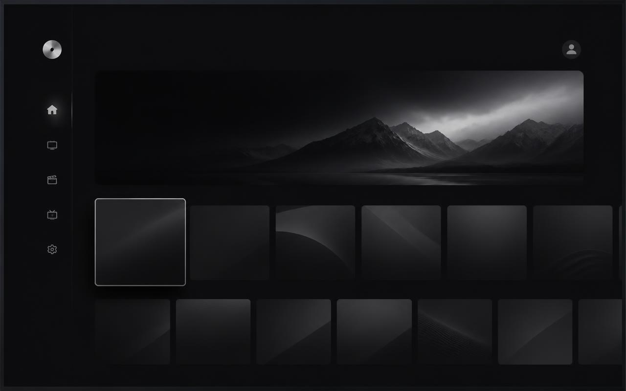 TrueSTB player interface on a TV screen with a focused tile